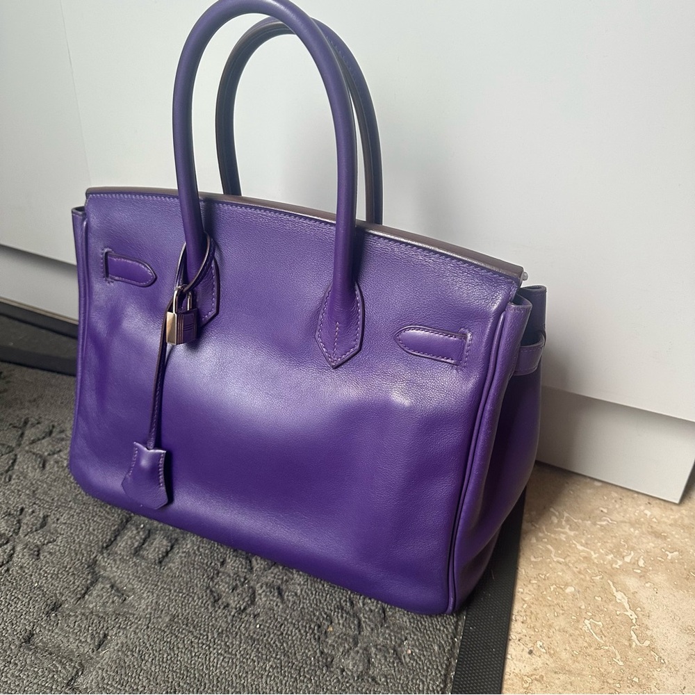 Hermes Birkin 30 swift leather Leather Top-Handle Satchel with Silver Hardware - Picture 6 of 6